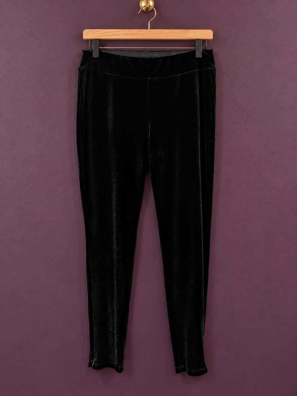 Plush Velour Ankle Pants Black Whimsigoth Dark Academia Halloween